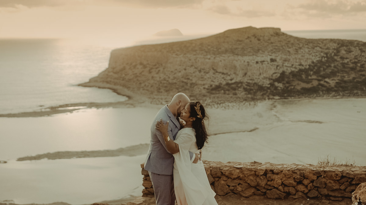 Crete Wedding Videographer filming a destination wedding