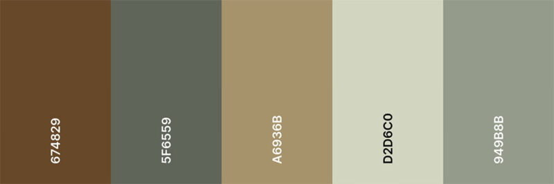 Color palette of the Nostalgia Poetry LUT