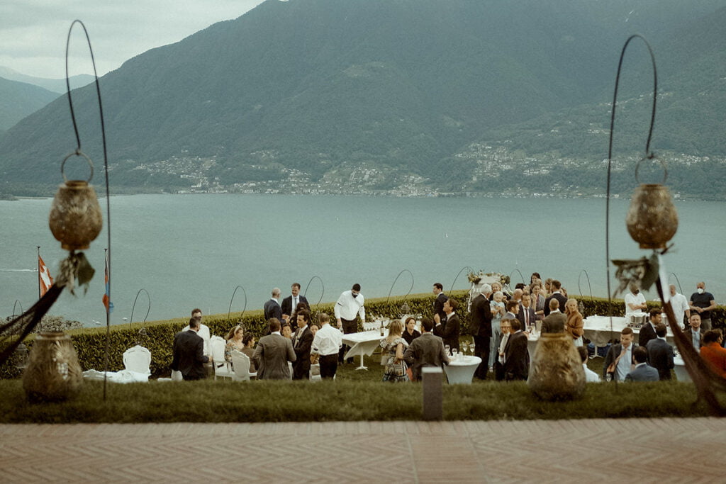 Dream Wedding Reception in Villa Orselina in front of lake maggiore Ticino Switzerland Locarno