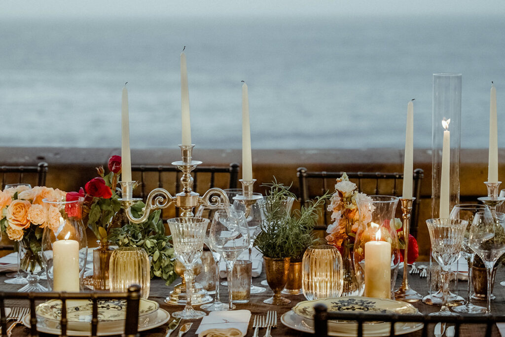Lavish Wedding Dinner Setup in Villa Astor Sorrento