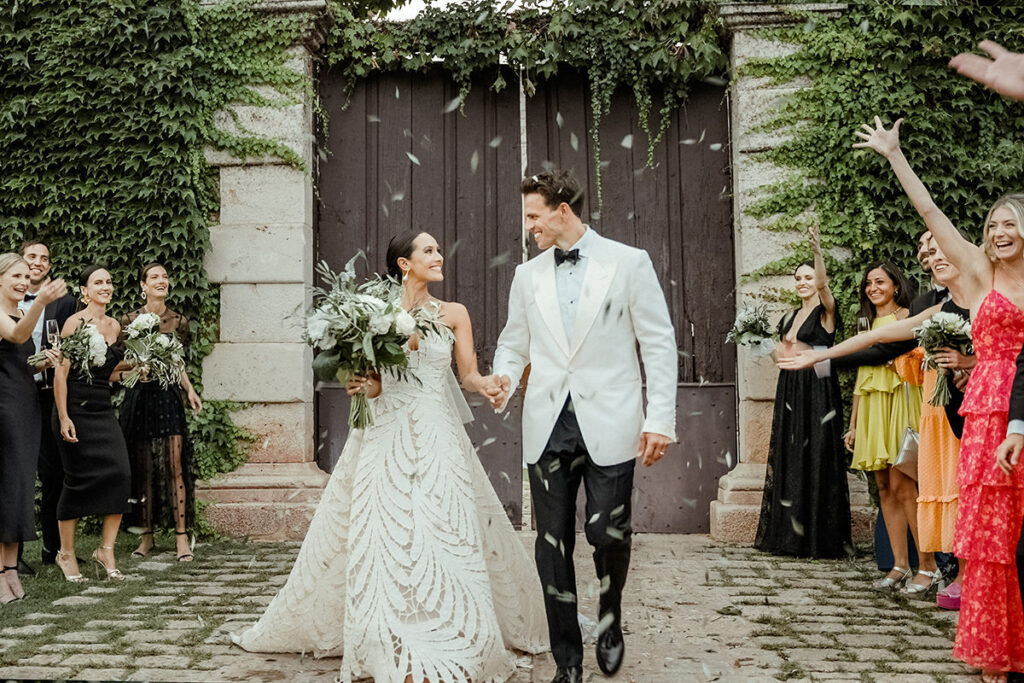 How to elope in Italy: ceremony exit in Puglia