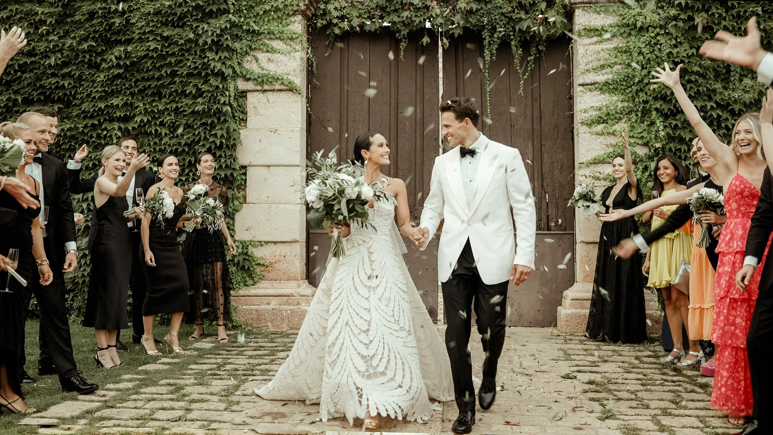Italy Wedding Videographer for Destination Weddings 14 Destination Wedding Films Cover Picture: A Couple Wedding Ceremony Exit
