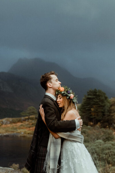 Isle of Skye Wedding Videographer in Scotland filming a couple