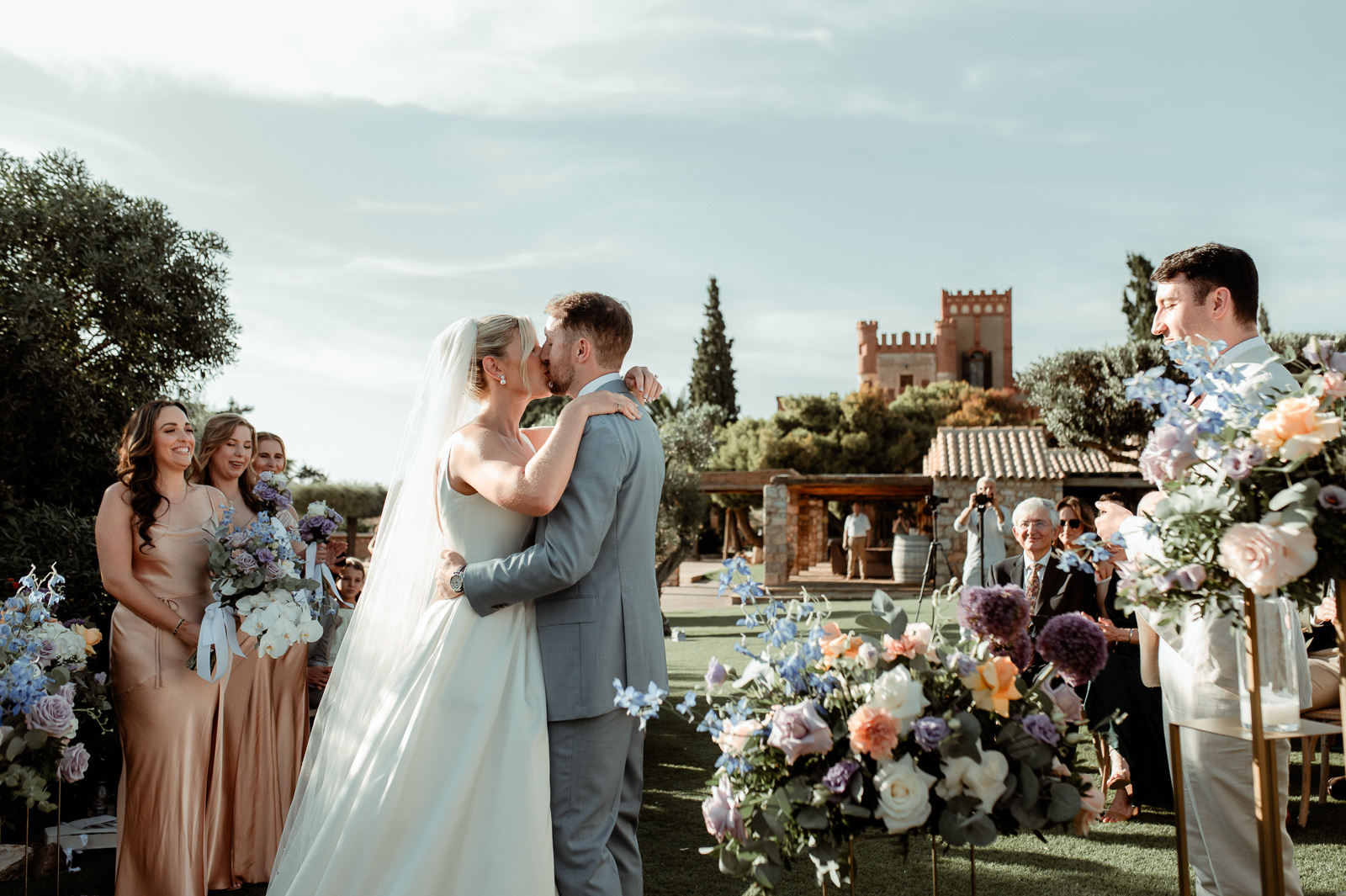 Ceremony at Pyrgos Melissourgou filmed by an Athens Wedding Videographer