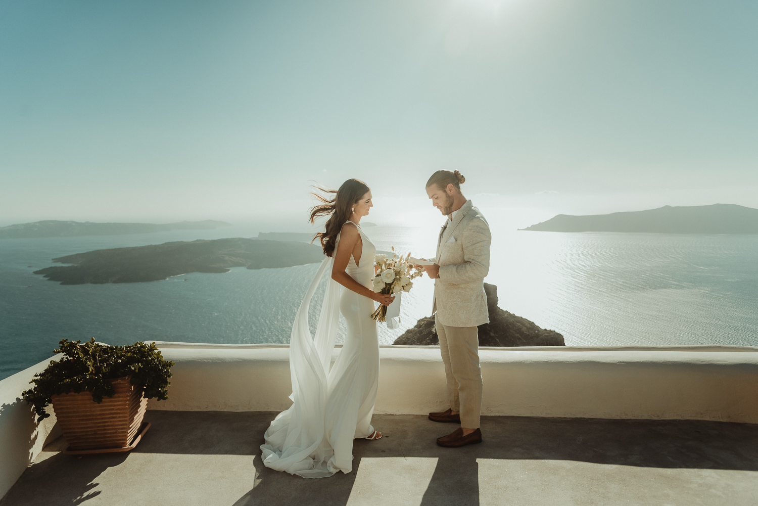 Pearl on the Cliff Elopement Ceremony in Santorini