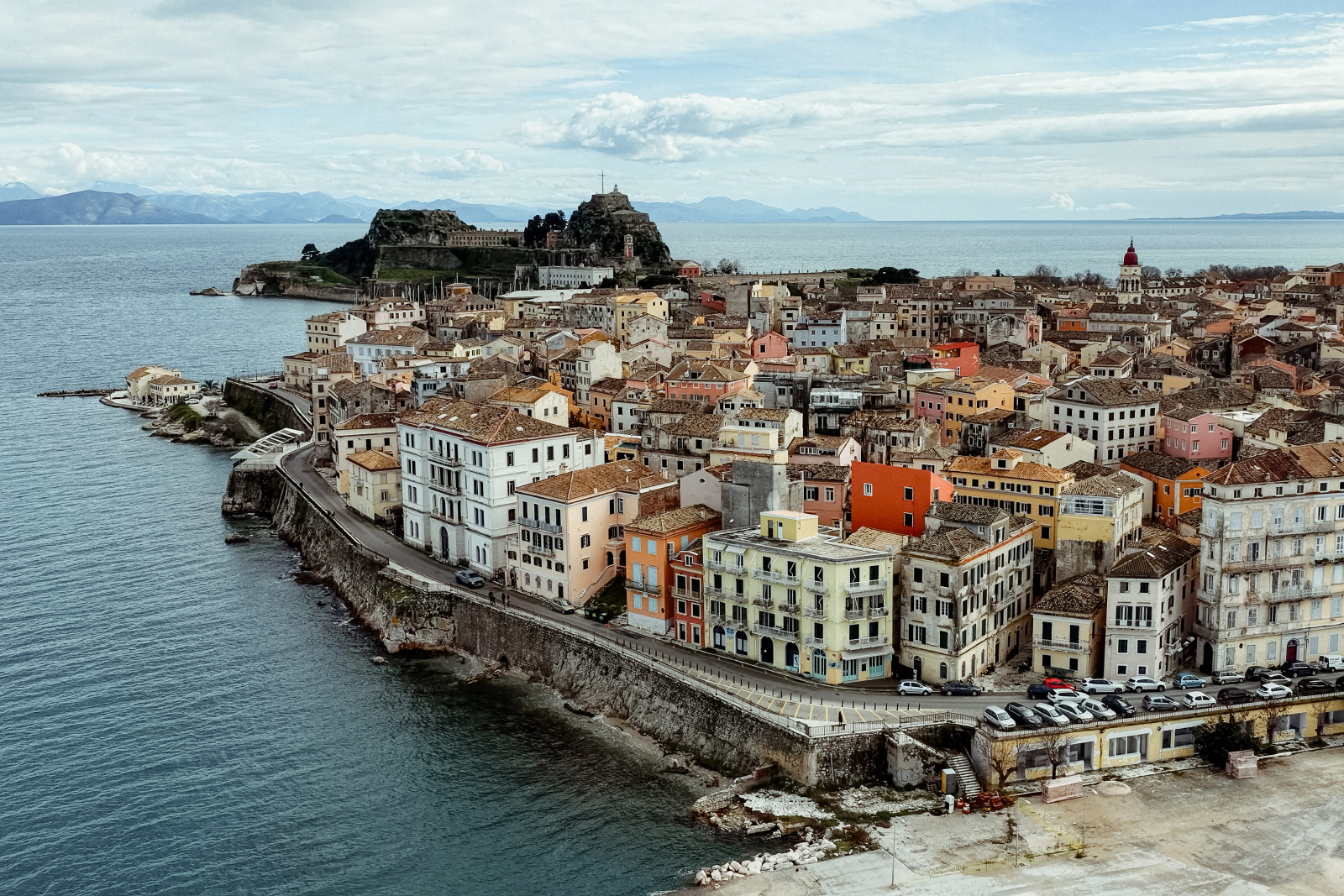 Indian Destination Wedding in Corfu at Natura Estate 1 Aerial view of the city of Corfu