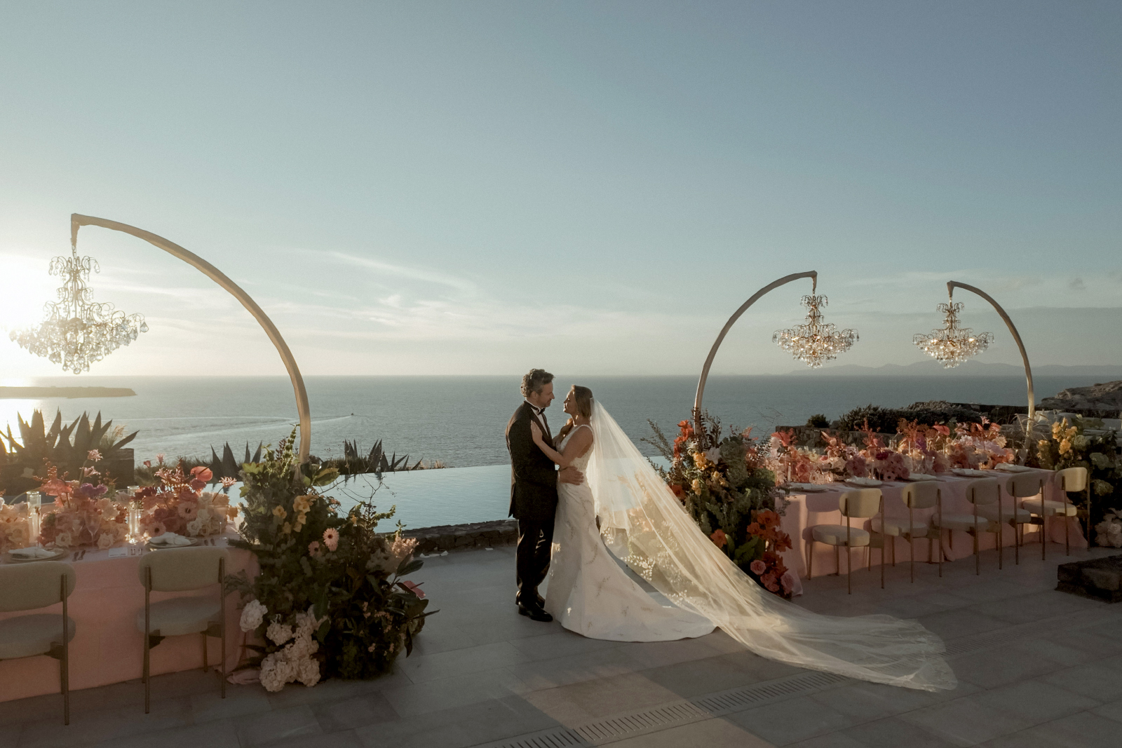 Canaves Epitome wedding captured by a Santorini wedding videographer