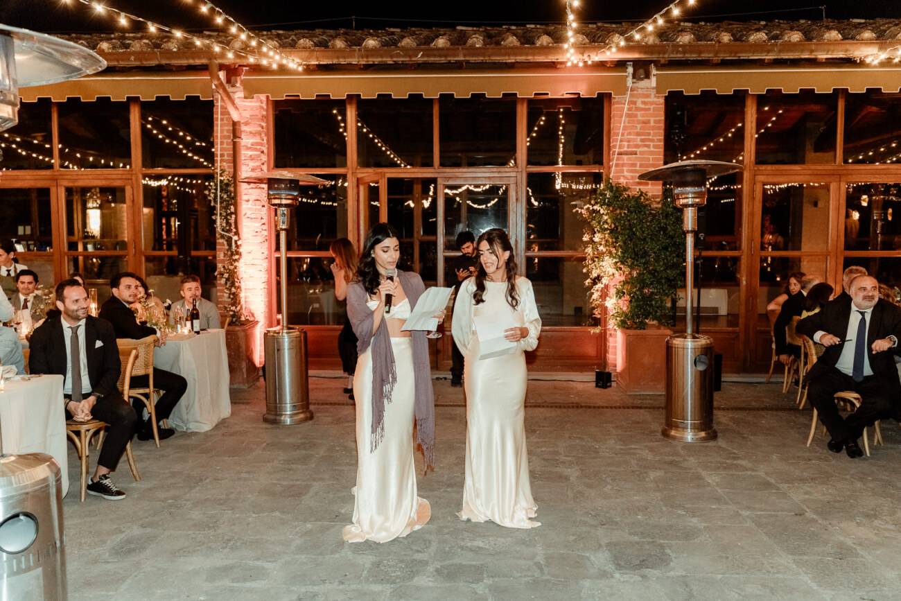 Destination wedding cost breakdown in Europe including speeches lighting sound and guest comfort