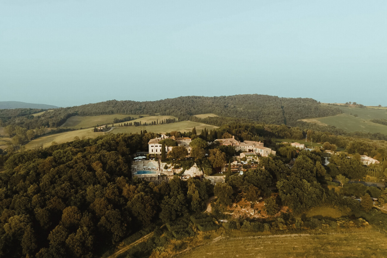Aerial view of Borgo Pignano
