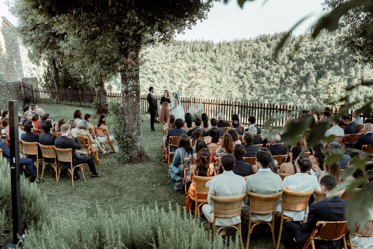Wedding Ceremony at Castello di Gargonza in Tuscany