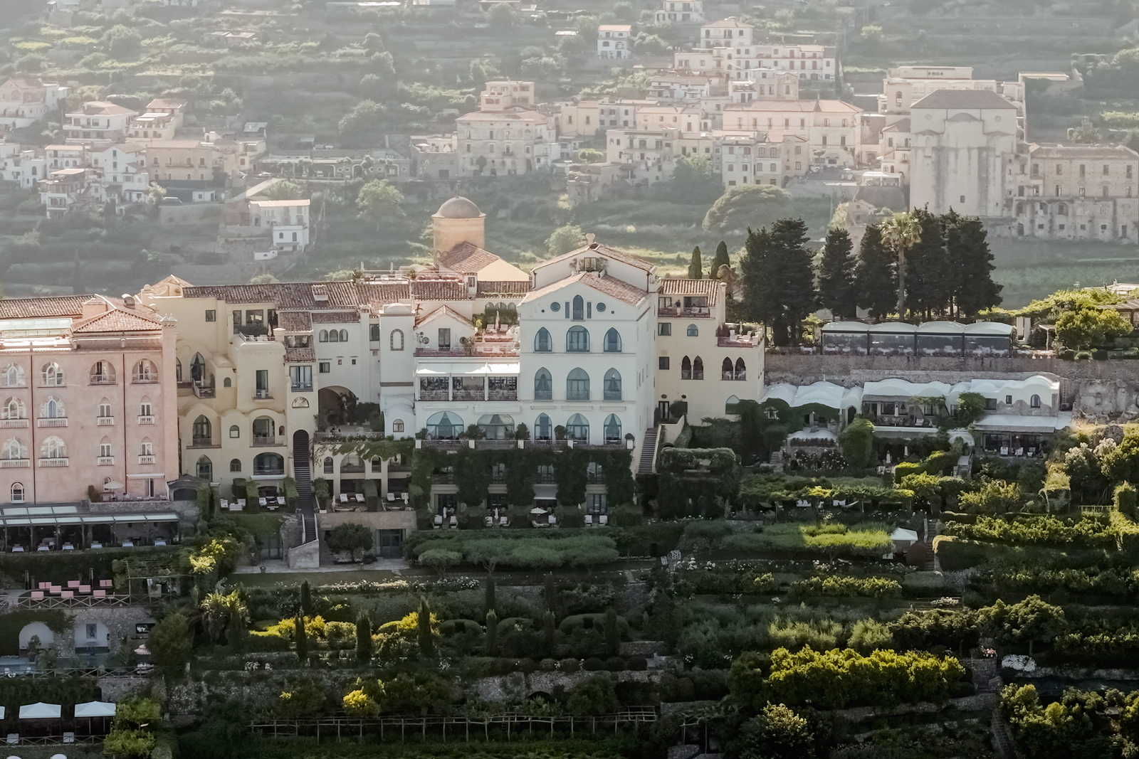 Aerial view of the Belmond Caruso in Ravello